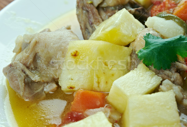 Ananas kurczaka gotowany mleko kokosowe doskonały owoców Zdjęcia stock © fanfo