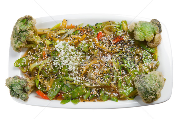 Kínai keverés sült vegyes zöldség osztriga Stock fotó © fanfo