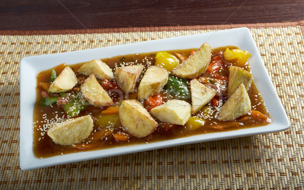 Baranina warzyw chińczyk kuchnia oleju obiedzie Zdjęcia stock © fanfo