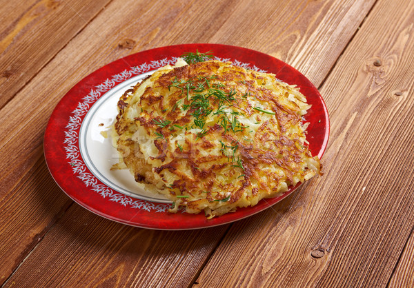 Irlandês batata panqueca tradicional frito pratos Foto stock © fanfo