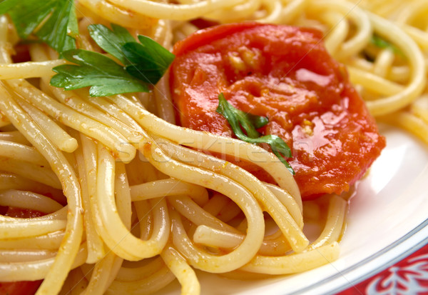 Spaghetti Piccanti al Pomodoro Fresco Stock photo © fanfo