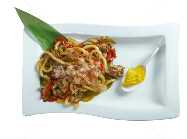 udon with meat and vegetables Stock photo © fanfo