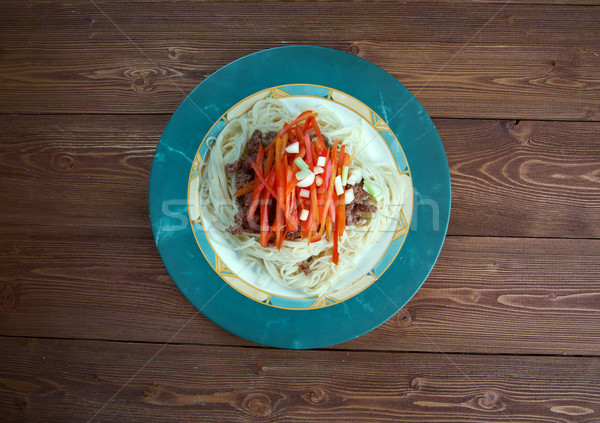 Chili stijl bestanddeel spaghetti paprika voedsel Stockfoto © fanfo