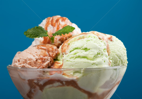 ice cream topped with syrup  Stock photo © fanfo