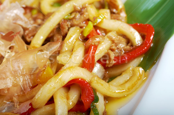 udon with meat and vegetables Stock photo © fanfo