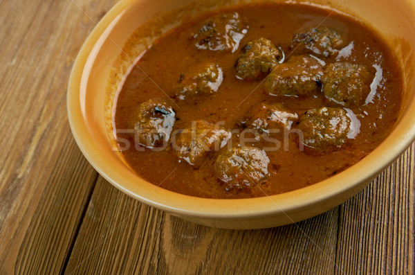 Curry indiai konyha paradicsom gyömbér Stock fotó © fanfo