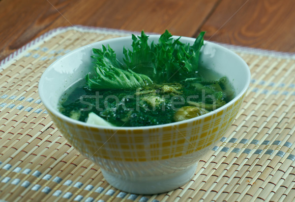 Stock photo: Minestrone col pesto