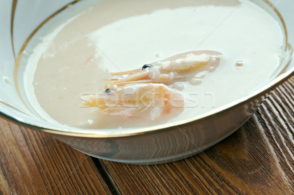 Garnalen beide cajun mexicaanse keuken lepel niemand Stockfoto © fanfo