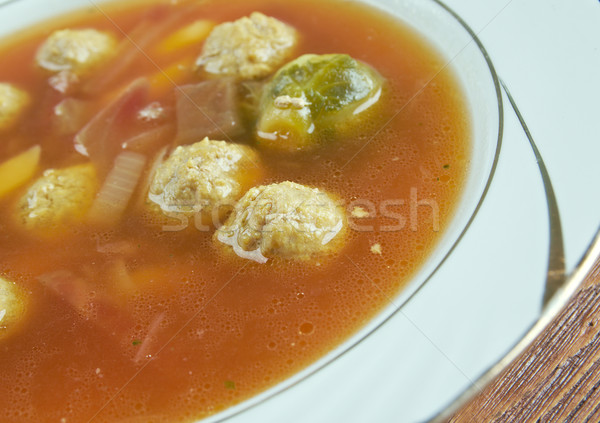 Sopa albóndigas stock olla comida plato Foto stock © fanfo