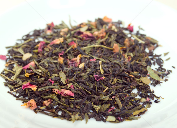   coupage Ceylon, green tea with cherry ,in studio  Stock photo © fanfo