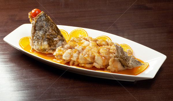 baked perch.rockfish Stock photo © fanfo