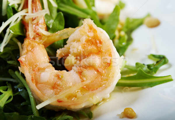 arugula salad with prawn  Stock photo © fanfo