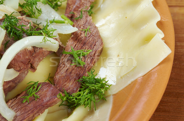 Tradycyjny mięsa kuchnia azjatycka obiedzie tablicy baranka Zdjęcia stock © fanfo