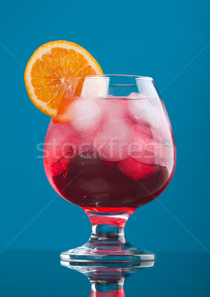 red coctail drink with ice cubs   Stock photo © fanfo