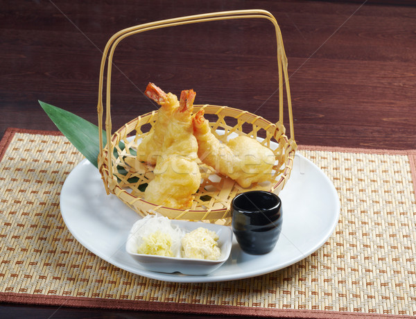 Japanese fried tempura with shrimp  Stock photo © fanfo