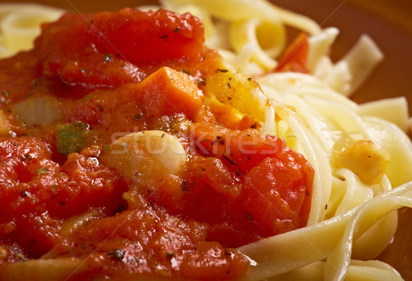Sicilian homemade   pasta  Fettuccine Stock photo © fanfo