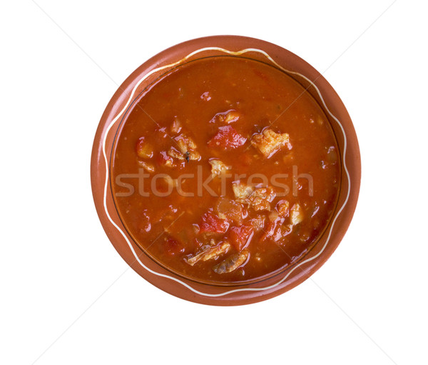 Vis tomaat aardappelsoep traditioneel afrika soep Stockfoto © fanfo