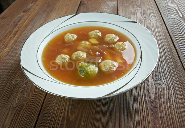 Swabian soup with meatballs Stock photo © fanfo