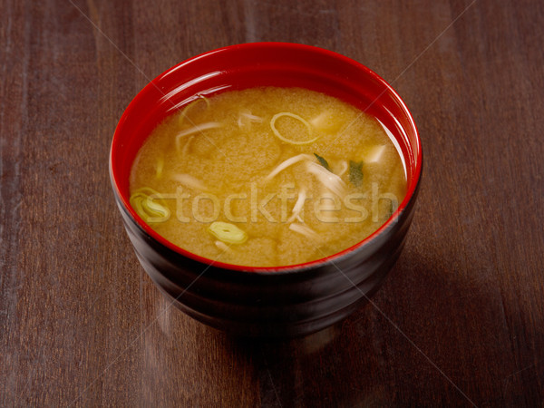 Zupa japońskie jedzenie tle zielone kubek Zdjęcia stock © fanfo