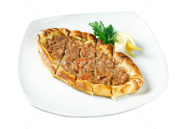 Pita chleba mięsa biały restauracji Zdjęcia stock © fanfo