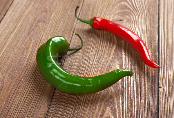 Red and green Hot Chili Peppers  Stock photo © fanfo