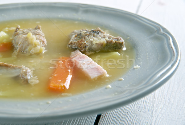 Norvég leves hagyományos étel eszik citromsárga Stock fotó © fanfo
