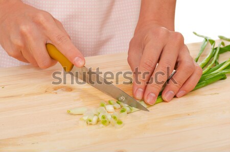 housewife preparing  cucumber. Stock photo © fanfo