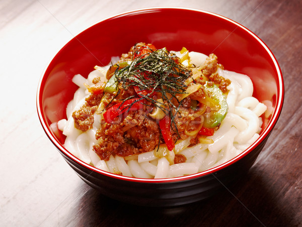 麺 牛肉 腱 シチュー 緑 白 ストックフォト © fanfo