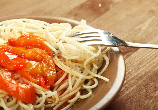  Close up spaghetti  Stock photo © fanfo