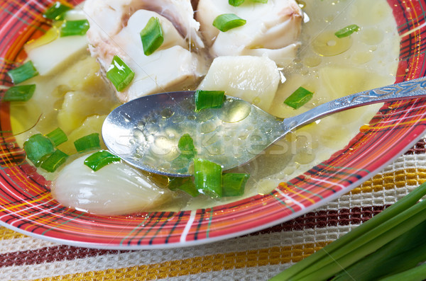 Ukha. Russianl fish soup. Stock photo © fanfo