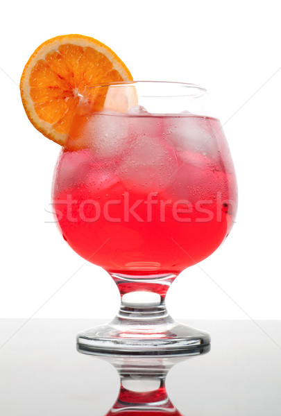 red coctail drink with ice cubs  Stock photo © fanfo