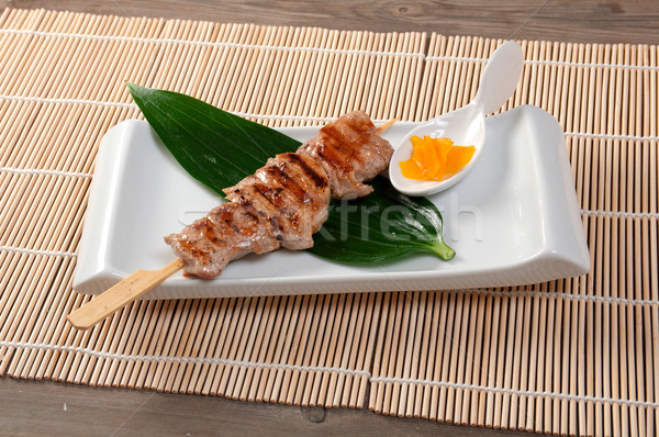 Japanese skewered chicken,Yakitori  Stock photo © fanfo
