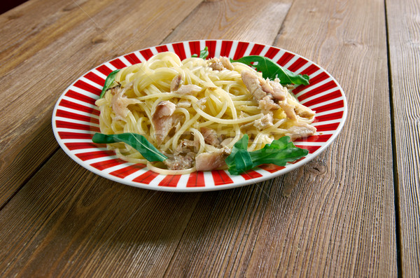 Stock photo: spaghetti con baccala