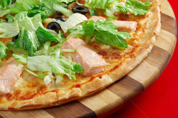 Pizza Atlantic salmon  Stock photo © fanfo