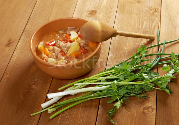 Húngaro quente sopa tradicional caseiro comida Foto stock © fanfo