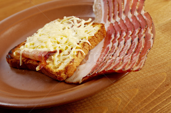 チーズ トースト 作品 ベーコン アップ 焼いた ストックフォト © fanfo