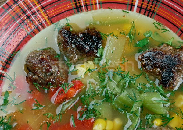 Mexican Meatball Soup Stock photo © fanfo