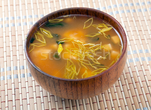 Imagine de stoc: Supă · mancare · japoneza · fundal · verde · ceaşcă · japonez