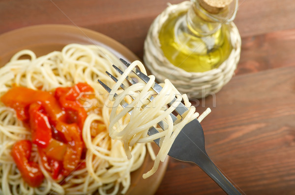  Close up spaghetti  Stock photo © fanfo