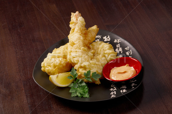 Krewetka puchar japońskie jedzenie żywności obiedzie obiad Zdjęcia stock © fanfo