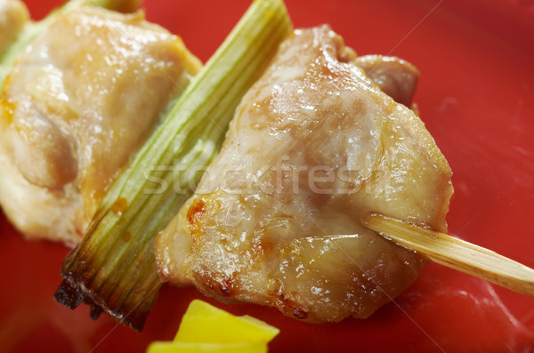 Japanese skewered chicken,Yakitori  Stock photo © fanfo