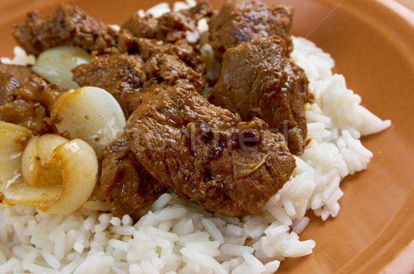 Moroccan Lamb Tagine Stock photo © fanfo