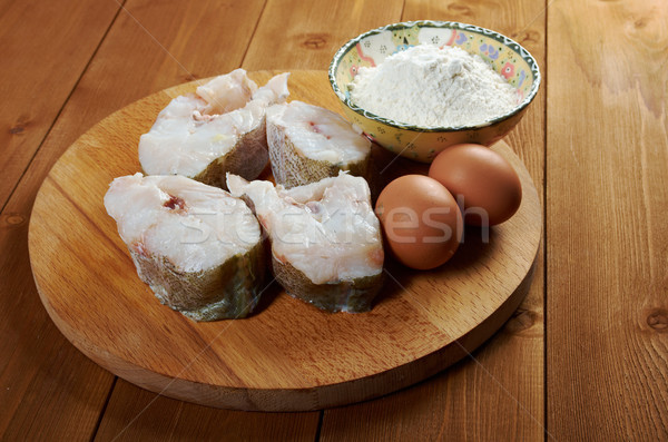 Foto stock: Bife · preparado · alimentação · refeição · saudável · frutos · do · mar