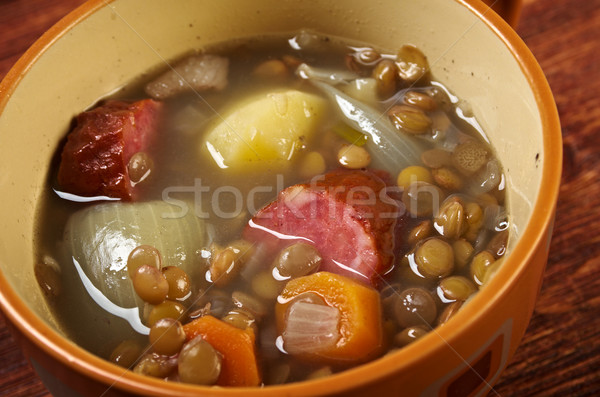 lentejas con chorizo Stock photo © fanfo