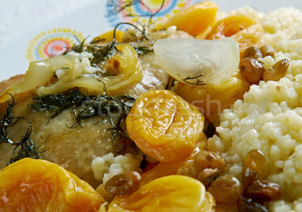 Apricot and Almond Tagine Stock photo © fanfo