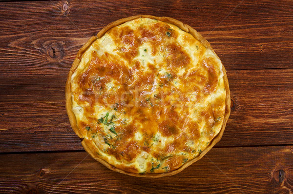 quiche with halibut Stock photo © fanfo