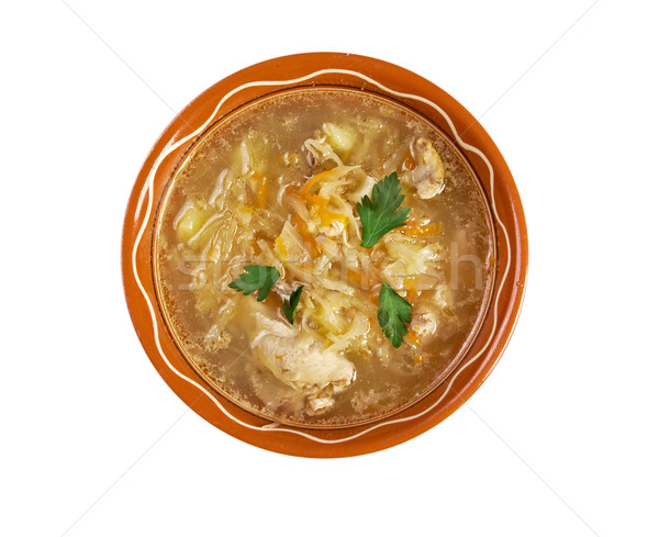 Grandmother's Sauerkraut soup Stock photo © fanfo