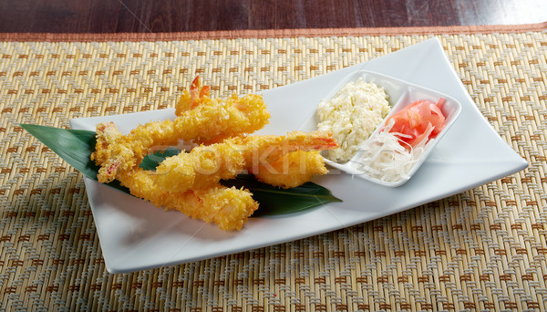 Stock photo: prawn Ebi tempura bowl