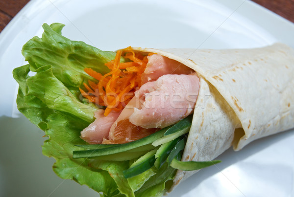 завтрак куриные ног обеда мяса томатный Сток-фото © fanfo