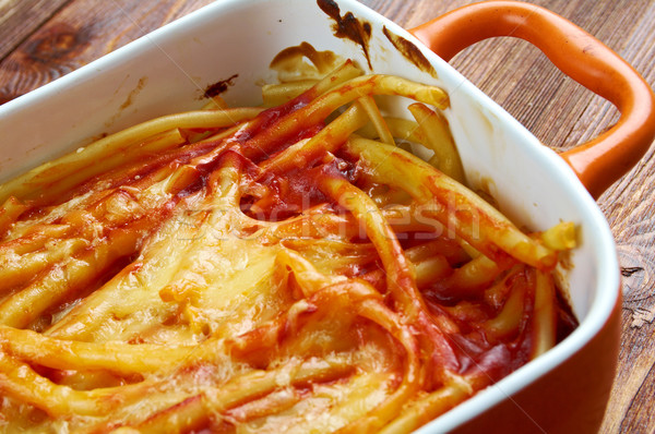 マカロニ チーズ トマト 赤 食べ ランチ ストックフォト © fanfo